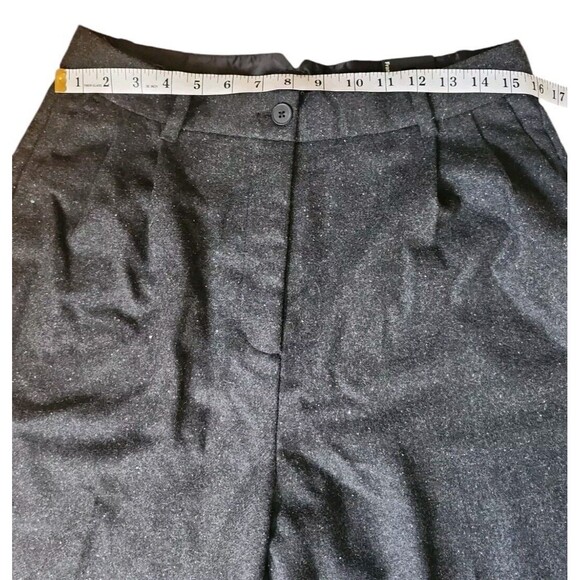 Frank And Oak Gertrude Tweed Trousers Womens 12 Wide-Leg High-Rise Office NWT - Picture 6 of 9